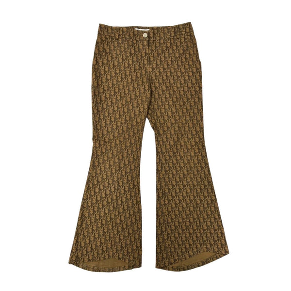 Dior Brown Logo Flare Pants