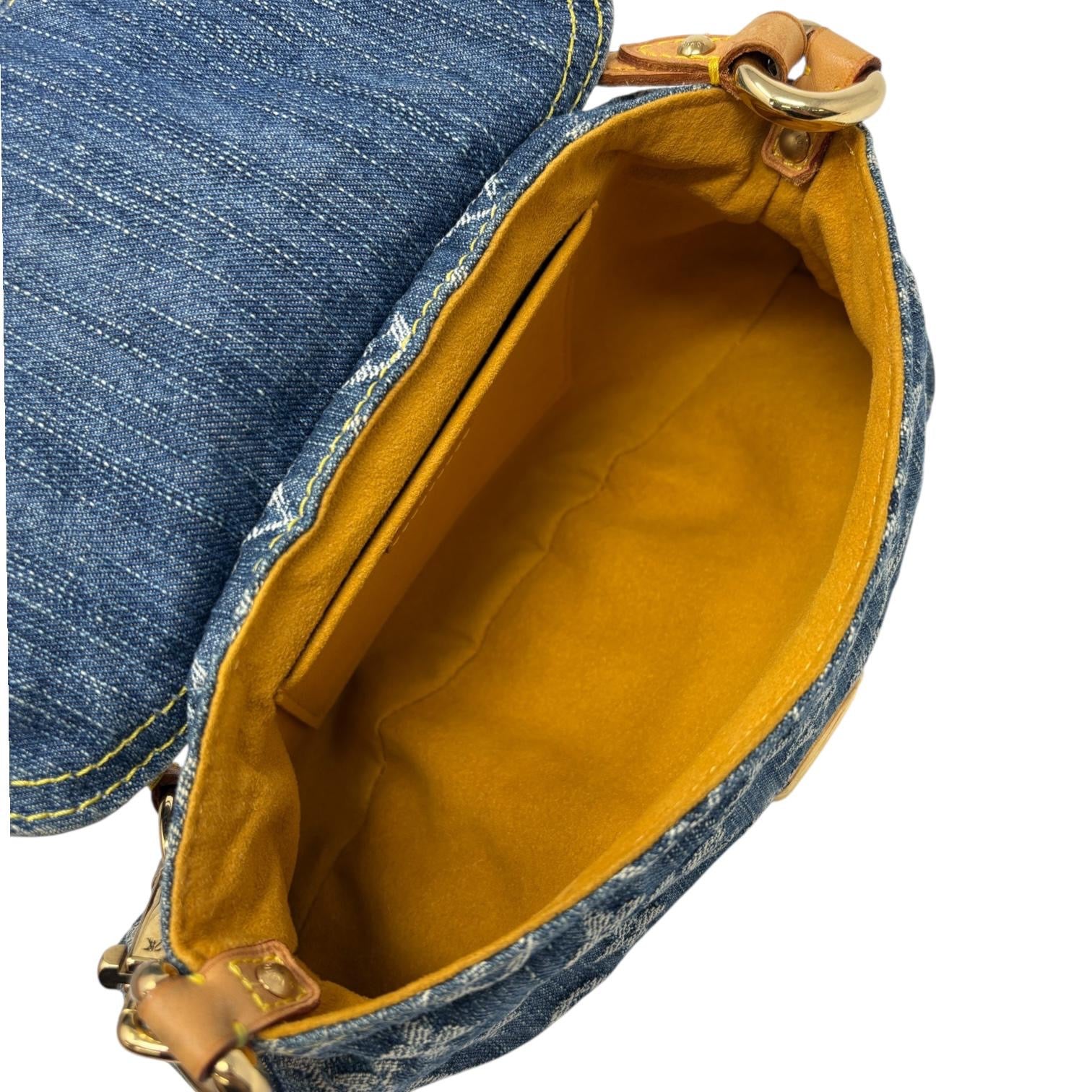 Louis Vuitton Denim Logo Shoulder Bag