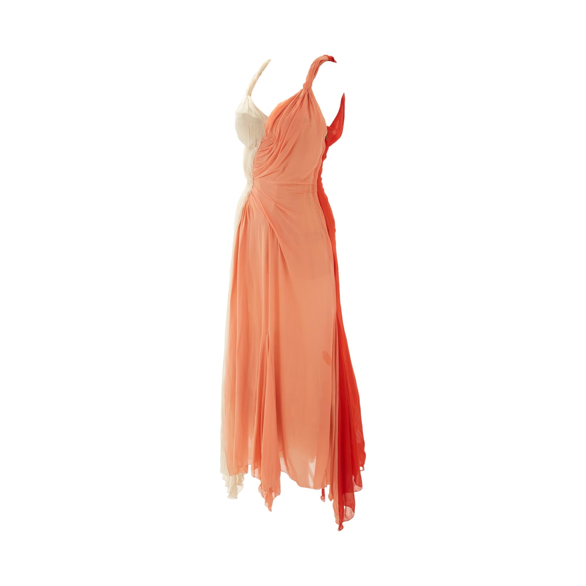 Roberto Cavalli Ombré Rouched Gown