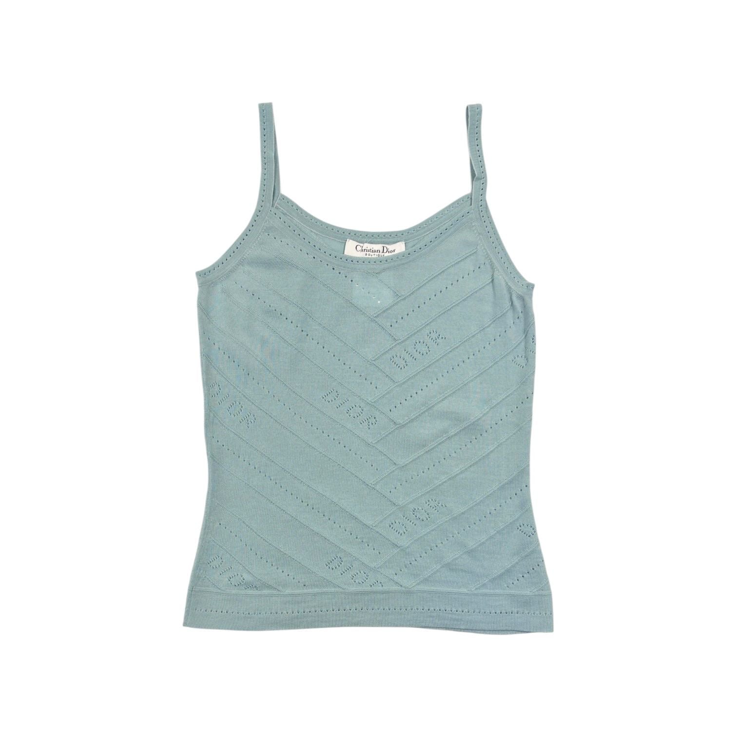 Dior Baby Blue Logo Tank