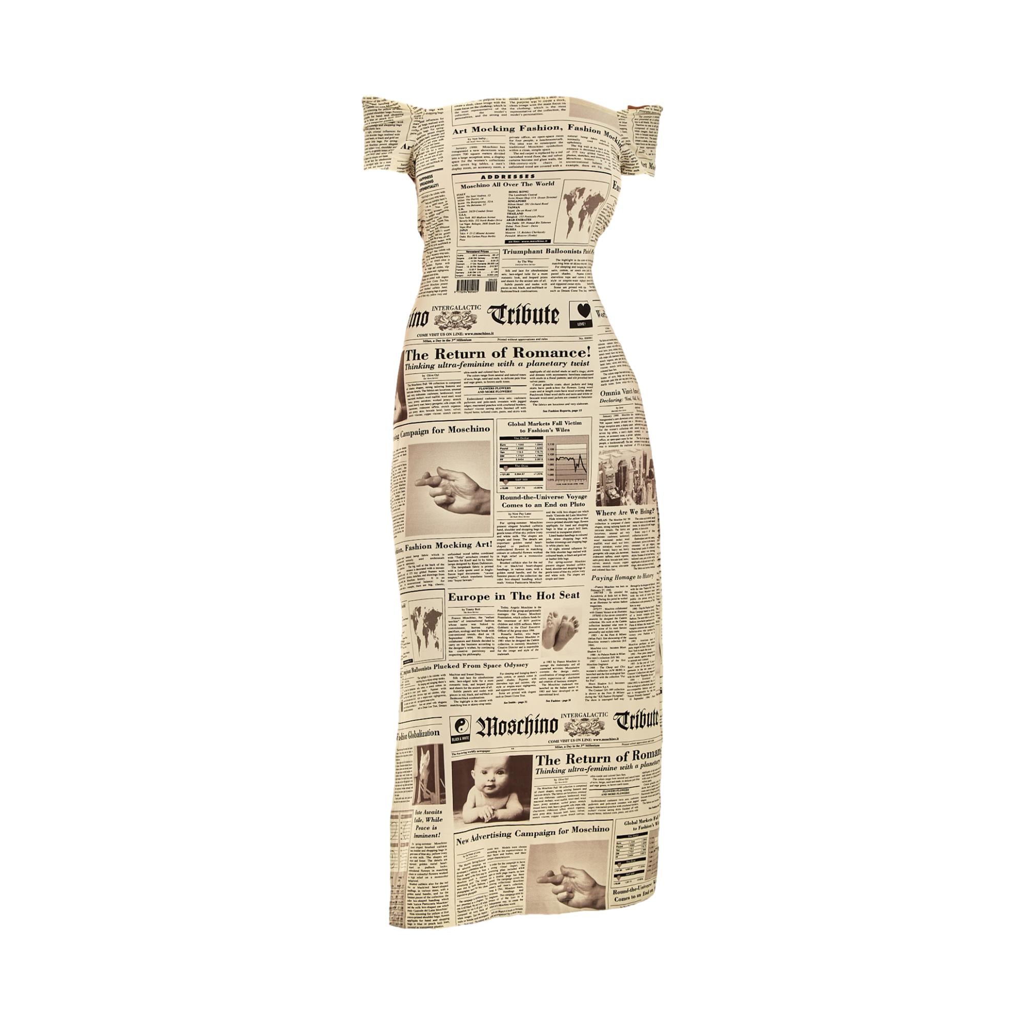 Moschino Newsprint Dress