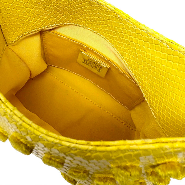 Versace Yellow Snakeskin Mini Bag