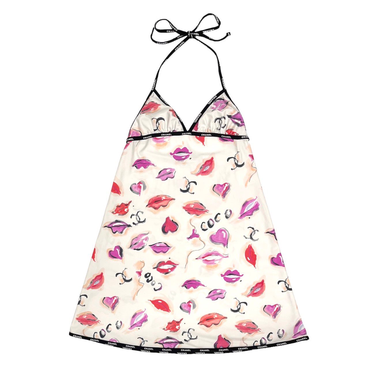 Chanel Lips Logo Stretch Dress