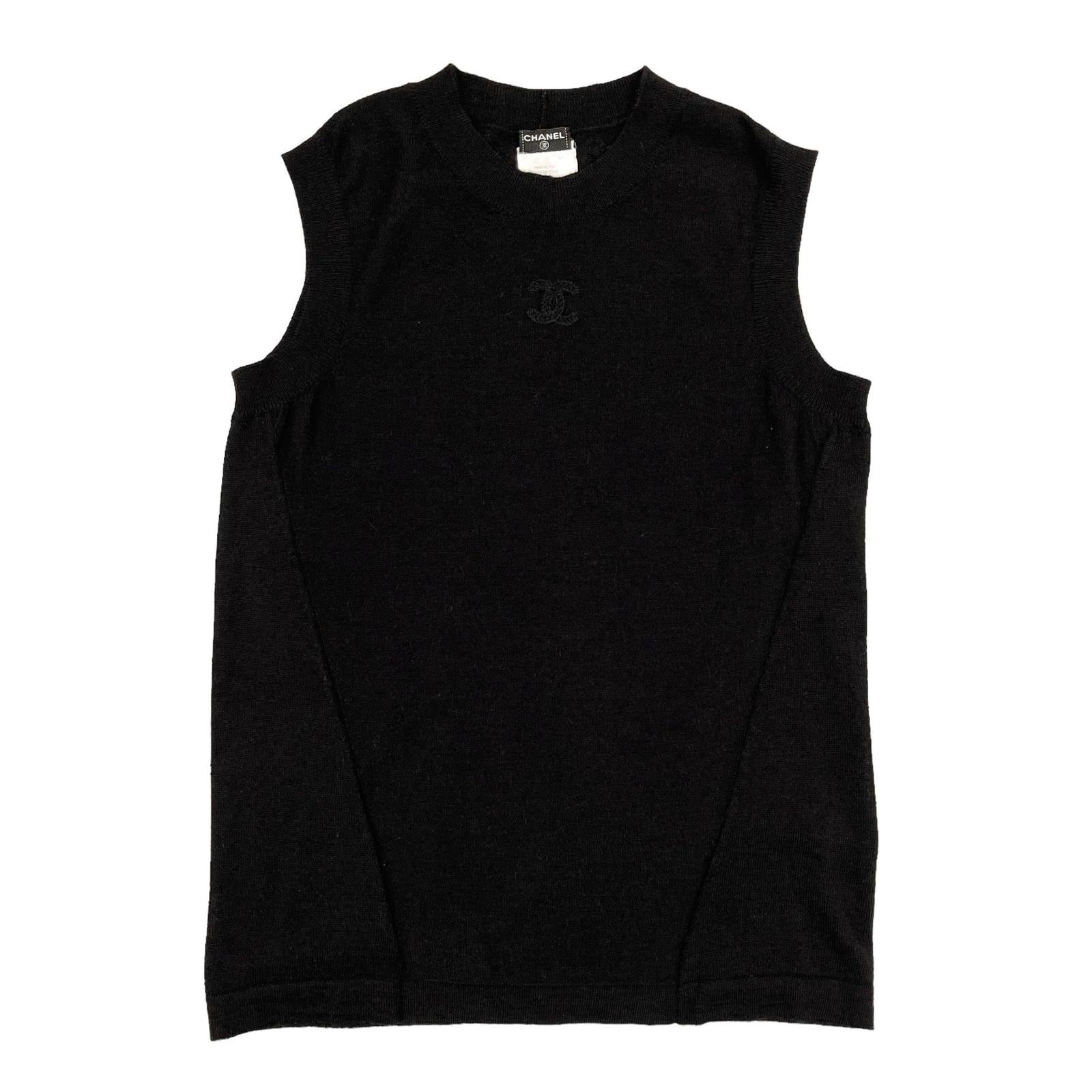 Chanel Black Logo Tank