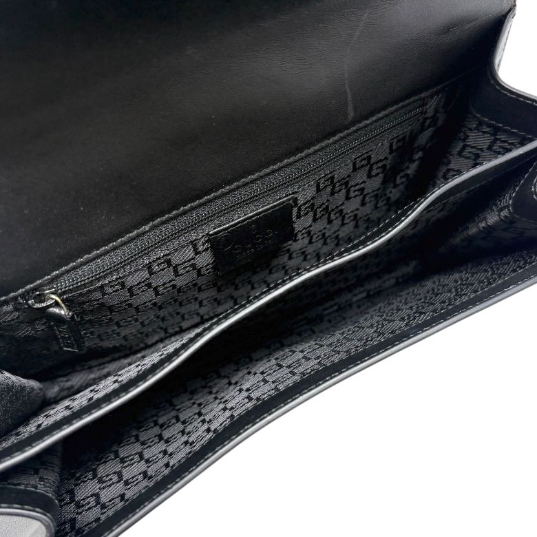 Gucci Black Canvas Shoulder Bag