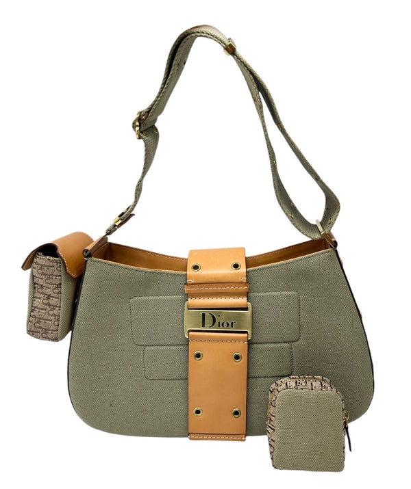 Dior Army Green + Tan Columbus Bag