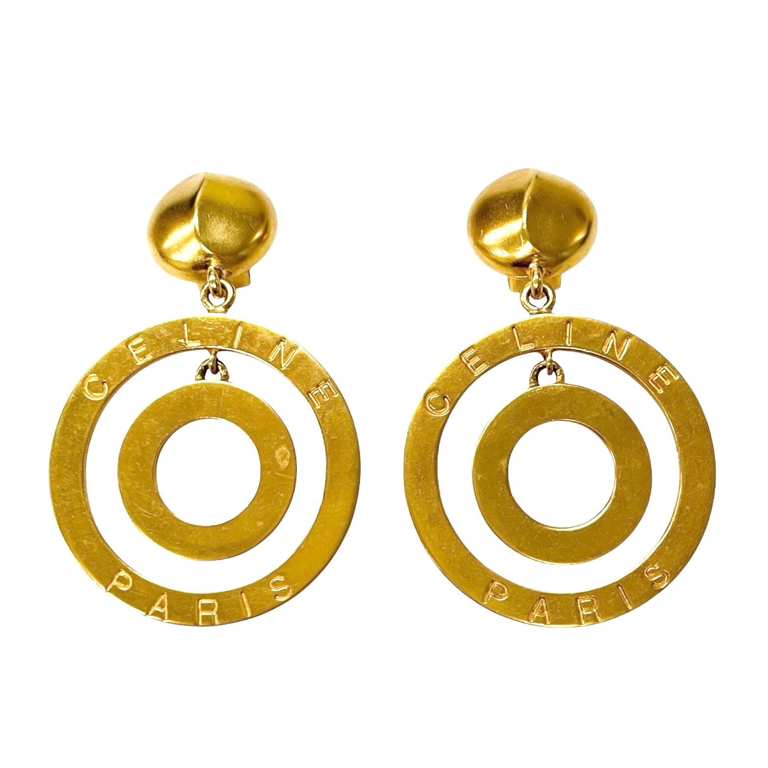 Celine Gold Circle Earrings