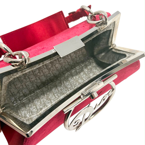 Dior Rose Mini Logo Top Diva Bag