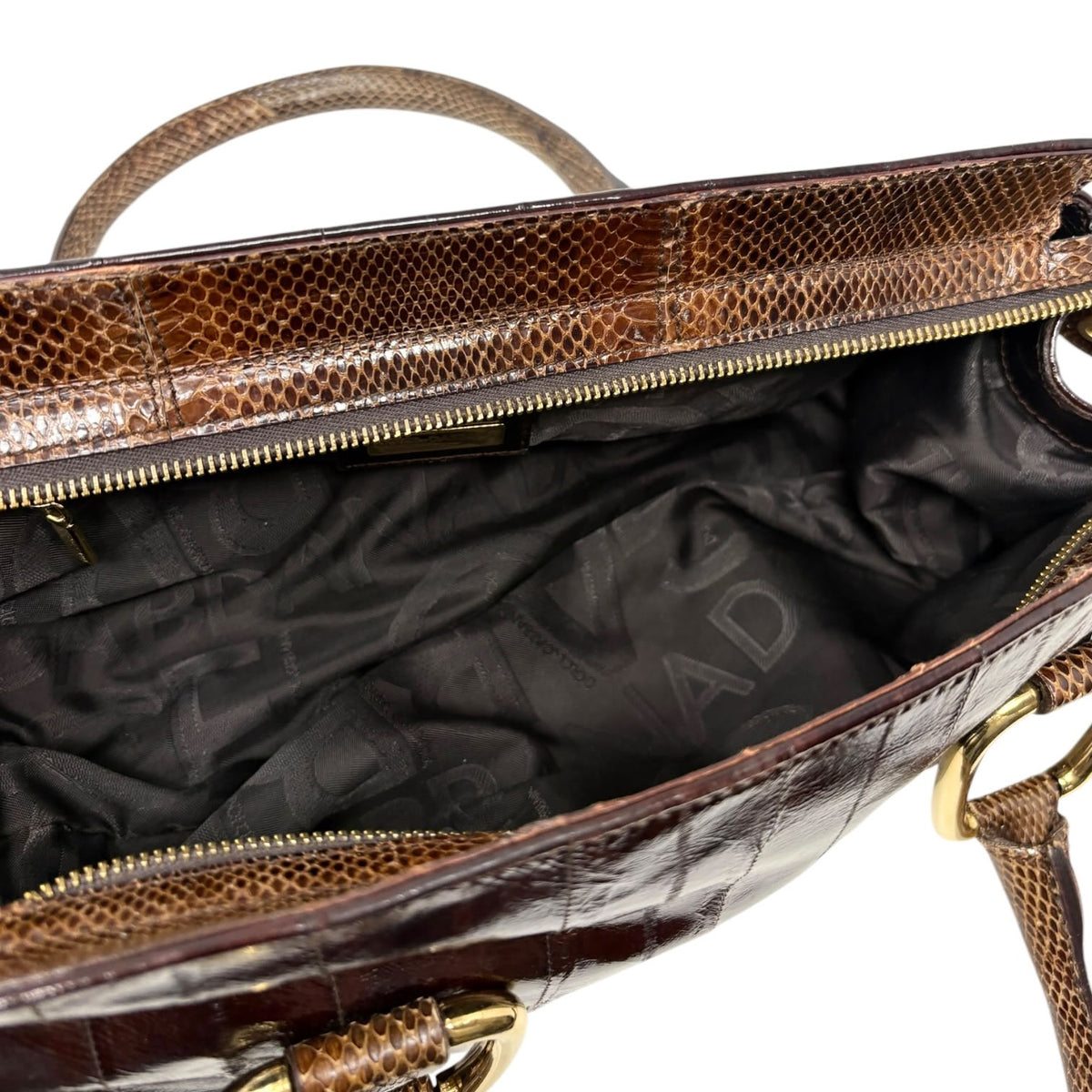 Dolce & Gabbana Brown Logo Top Handle Bag