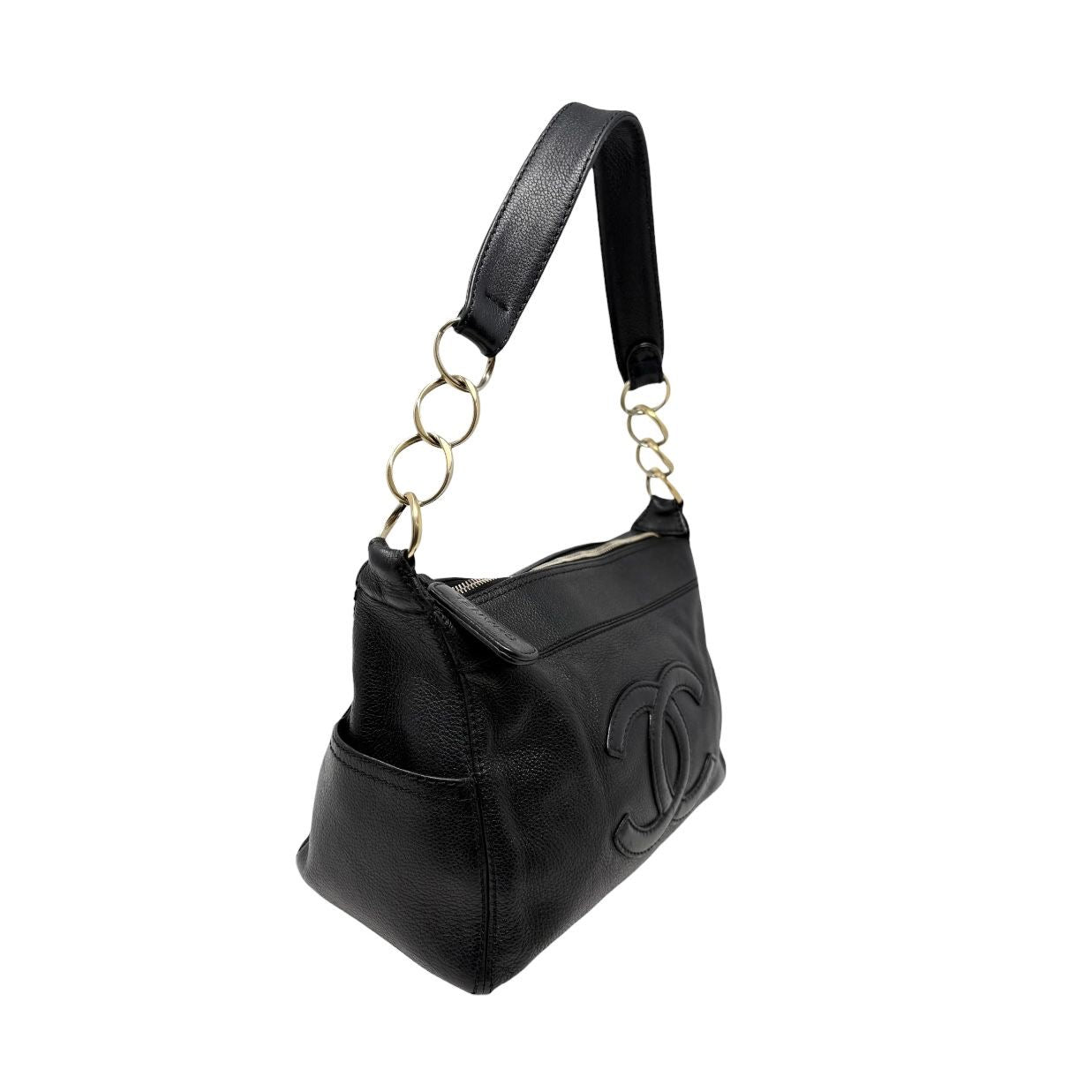 Chanel Black Caviar Chain Shoulder Bag