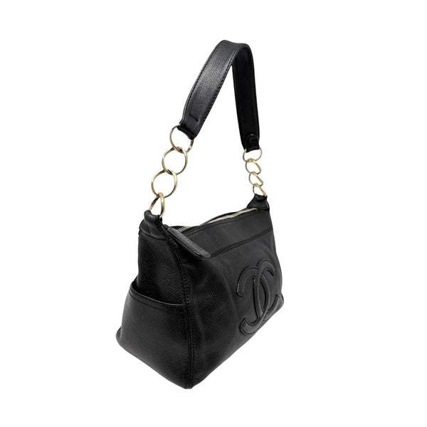 Chanel Black Caviar Chain Shoulder Bag