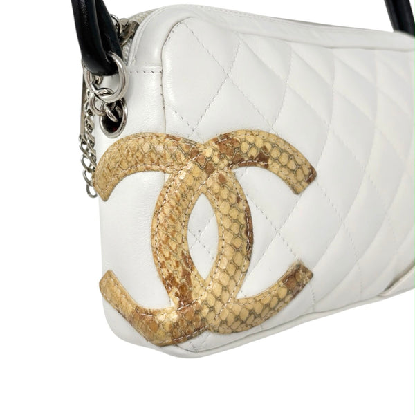Chanel White Quilted Cambon Shoulder Bag