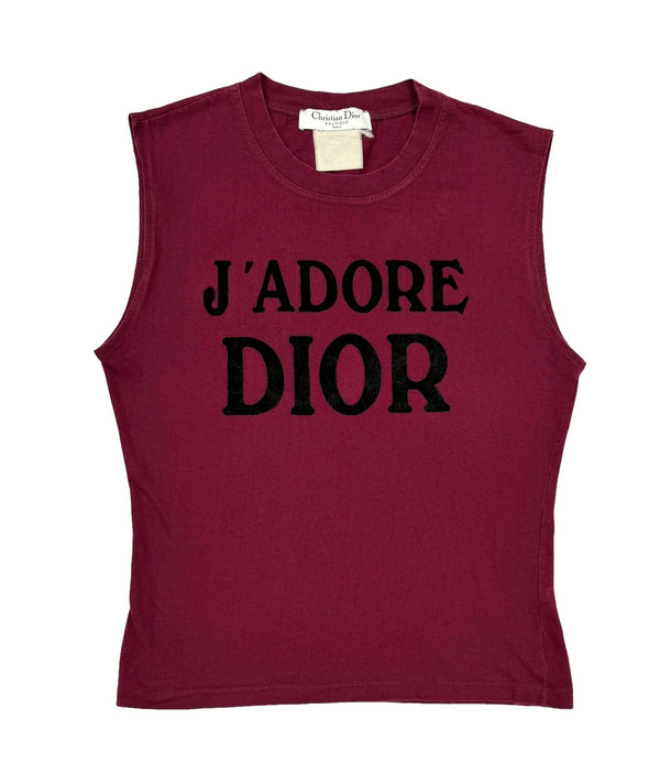 Dior J’adore Burgundy Logo Tank