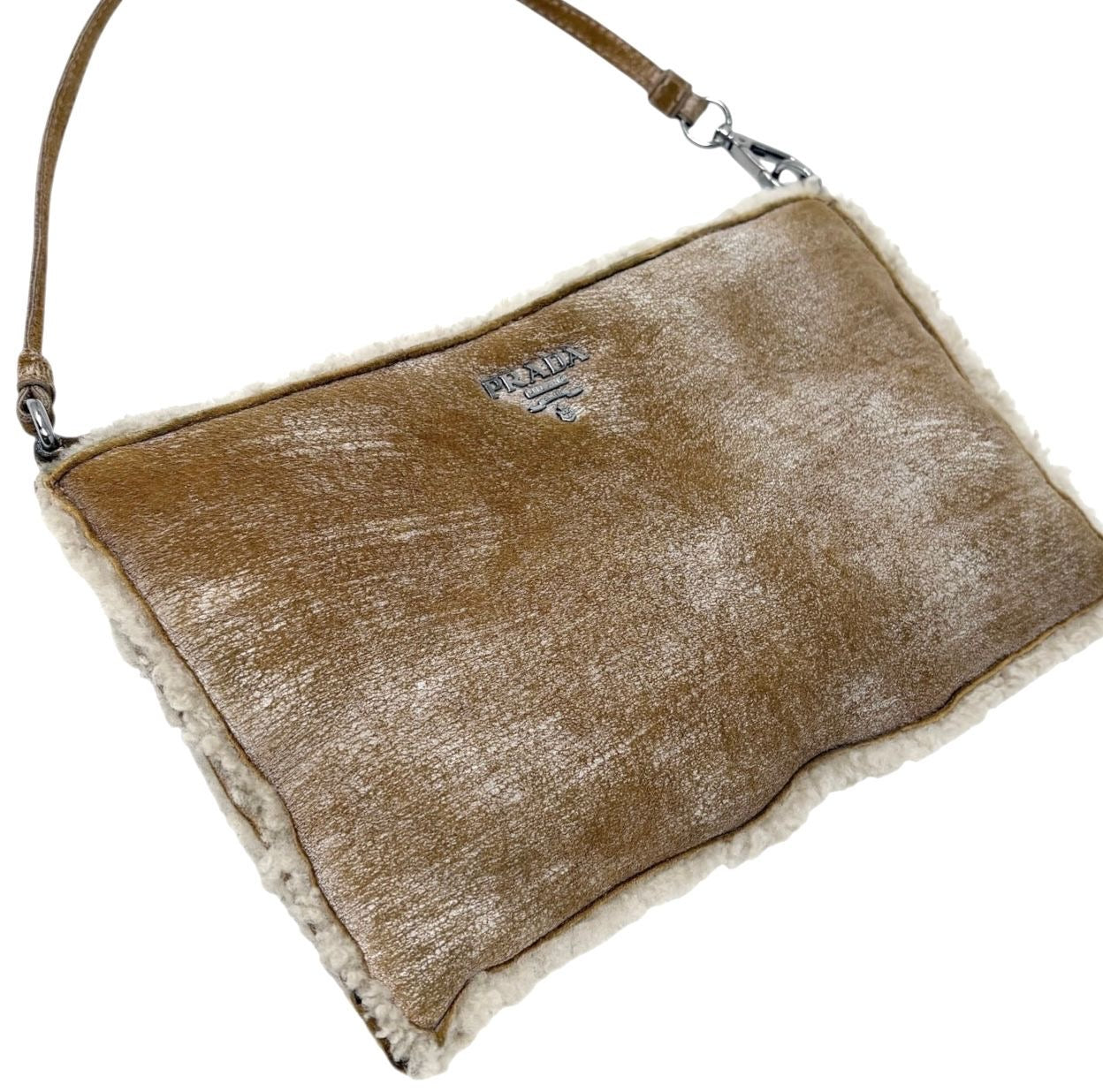 Prada Shearling Mini Shoulder Bag