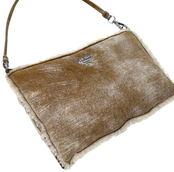 Prada Shearling Mini Shoulder Bag