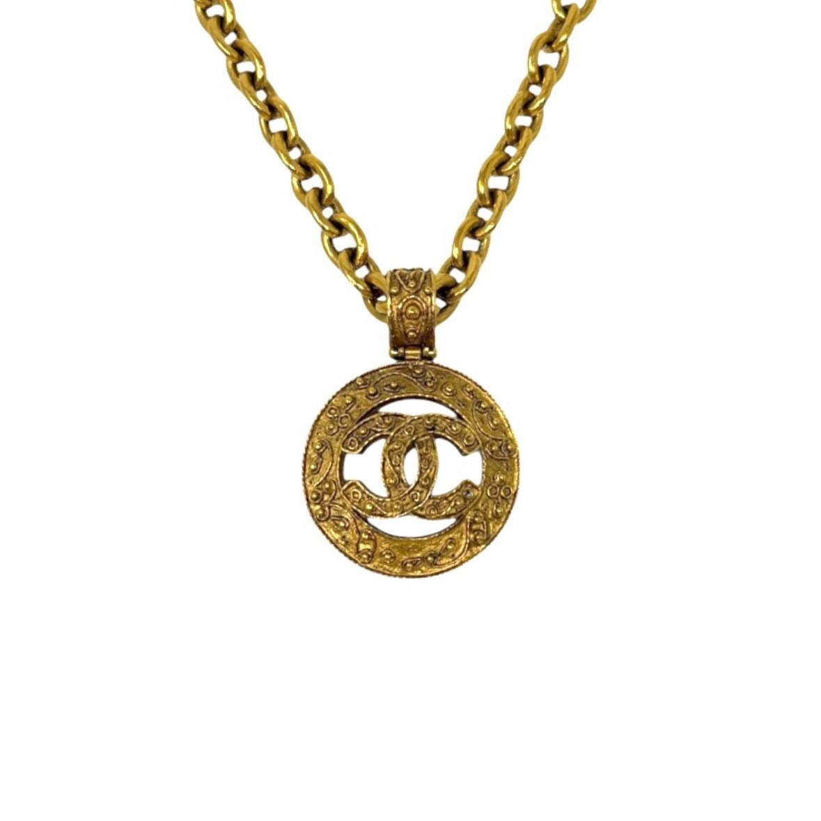 Chanel Gold Logo Chain Necklace