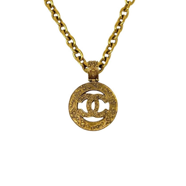 Chanel Gold Logo Chain Necklace