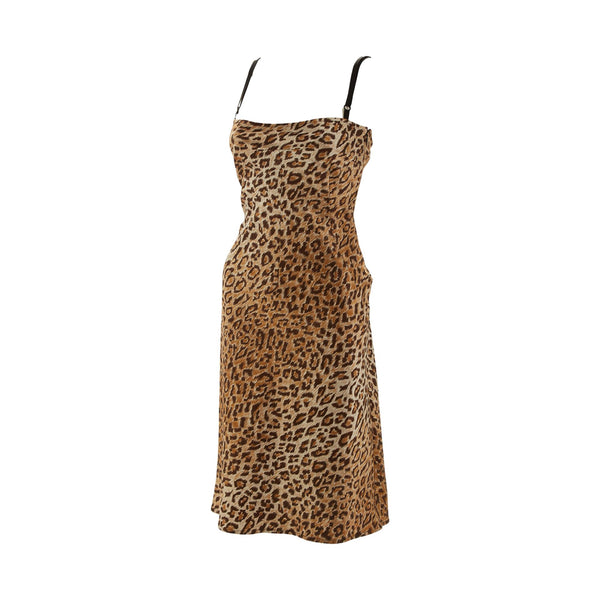 Dolce & Gabbana Silk Cheetah Print Dress