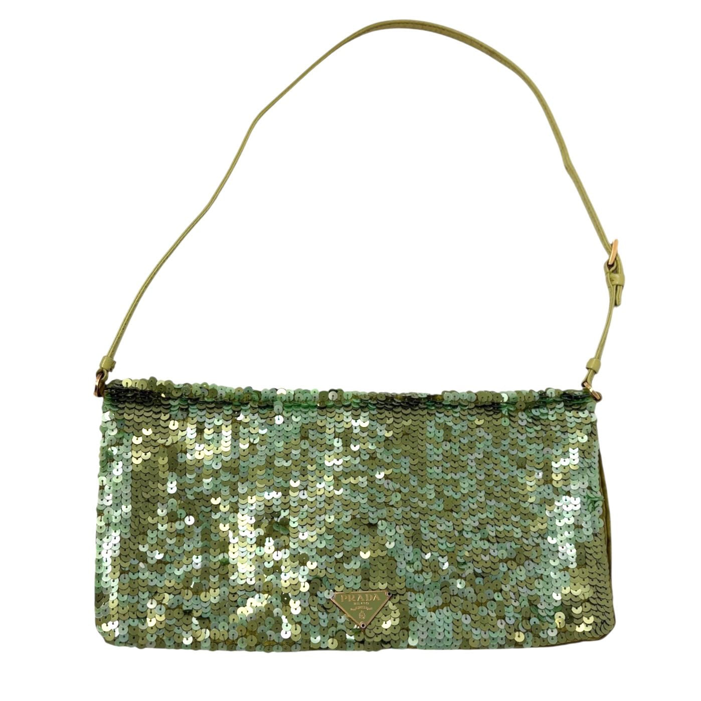Prada Lime Green Sequin Mini Bag