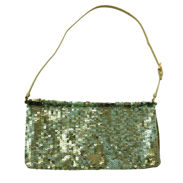 Prada Lime Green Sequin Mini Bag