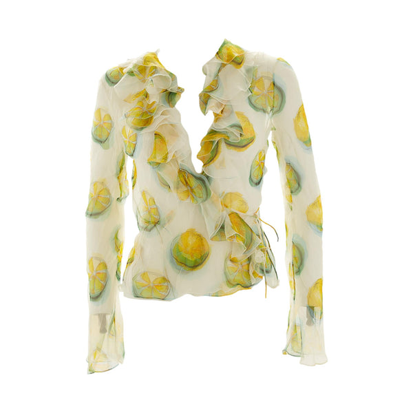 Dior Sheer Citrus Tie-Top