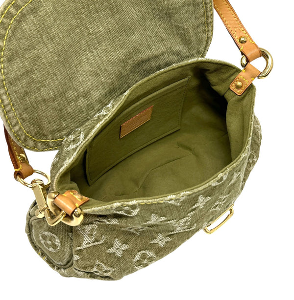 Louis Vuitton Olive Denim Shoulder Bag