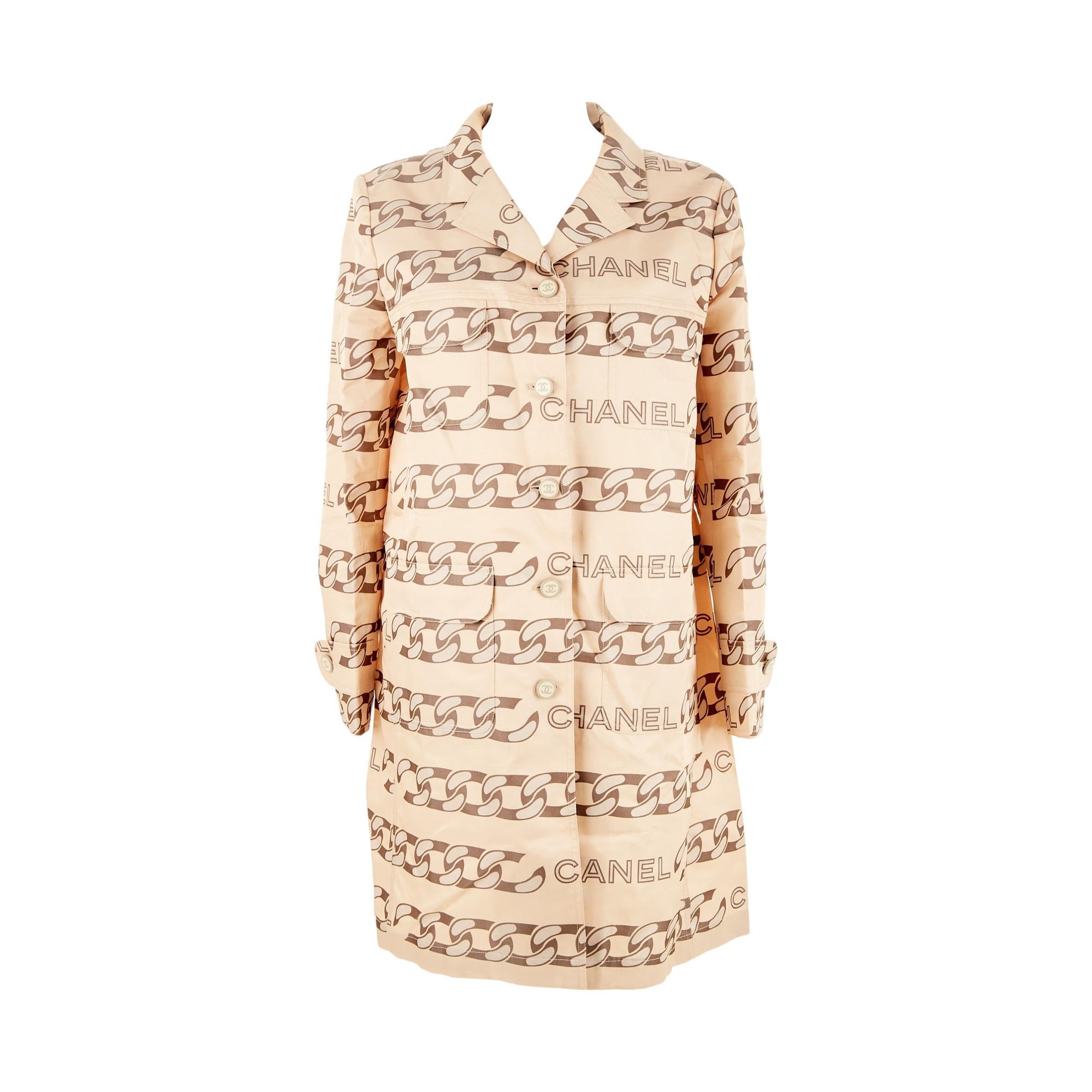Chanel Chain Tan Trench Coat