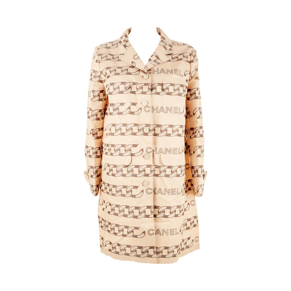 Chanel Chain Tan Trench Coat