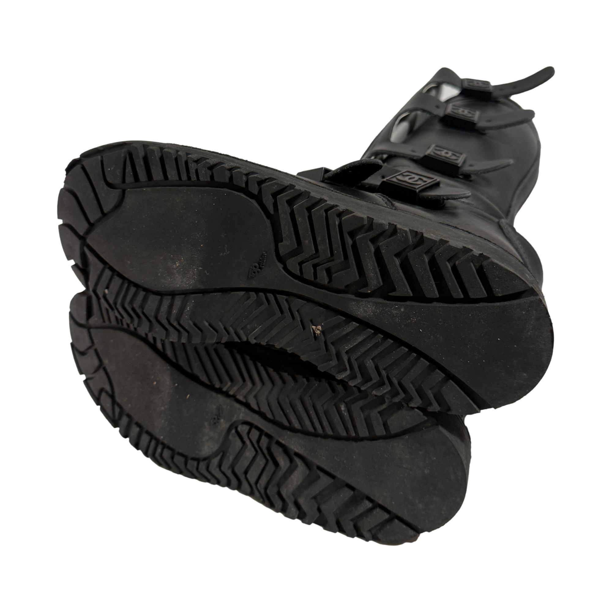 趣味・スポーツ・実用 Chanel super collction 2003 Chanel Black 2003 Motorcycle Boots – Treasures of NYC