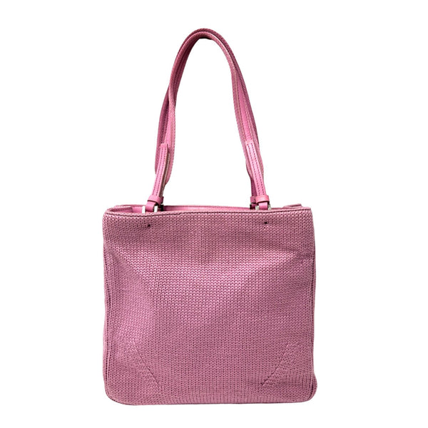 Prada Pink Knit Shoulder Bag