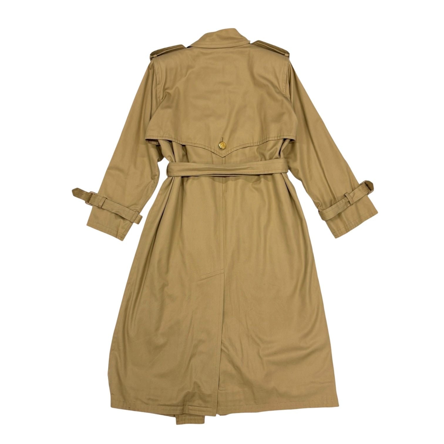 YSL Khaki Logo Button Trench Coat