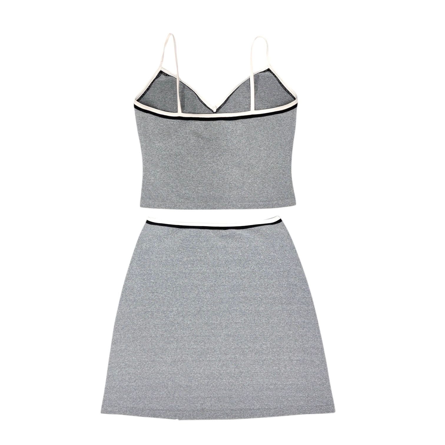 Chanel Grey Logo Stretch Set