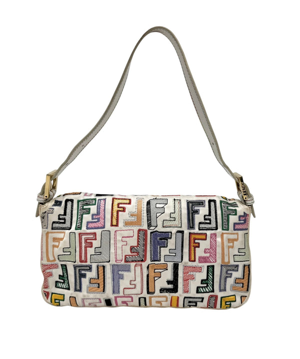 Fendi Multicolor Logo 2way Baguette