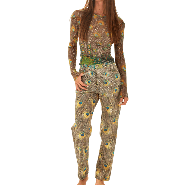 Robert Cavalli Peacock Print Set