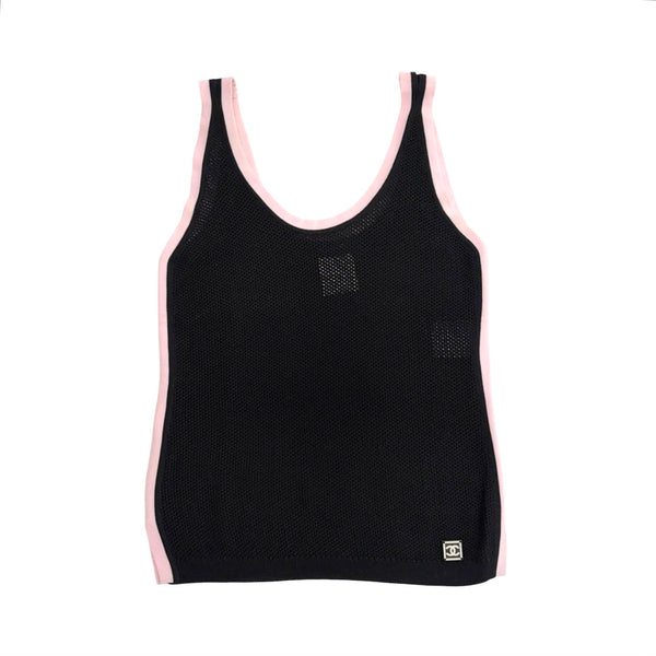 Chanel Black Logo Tank Top