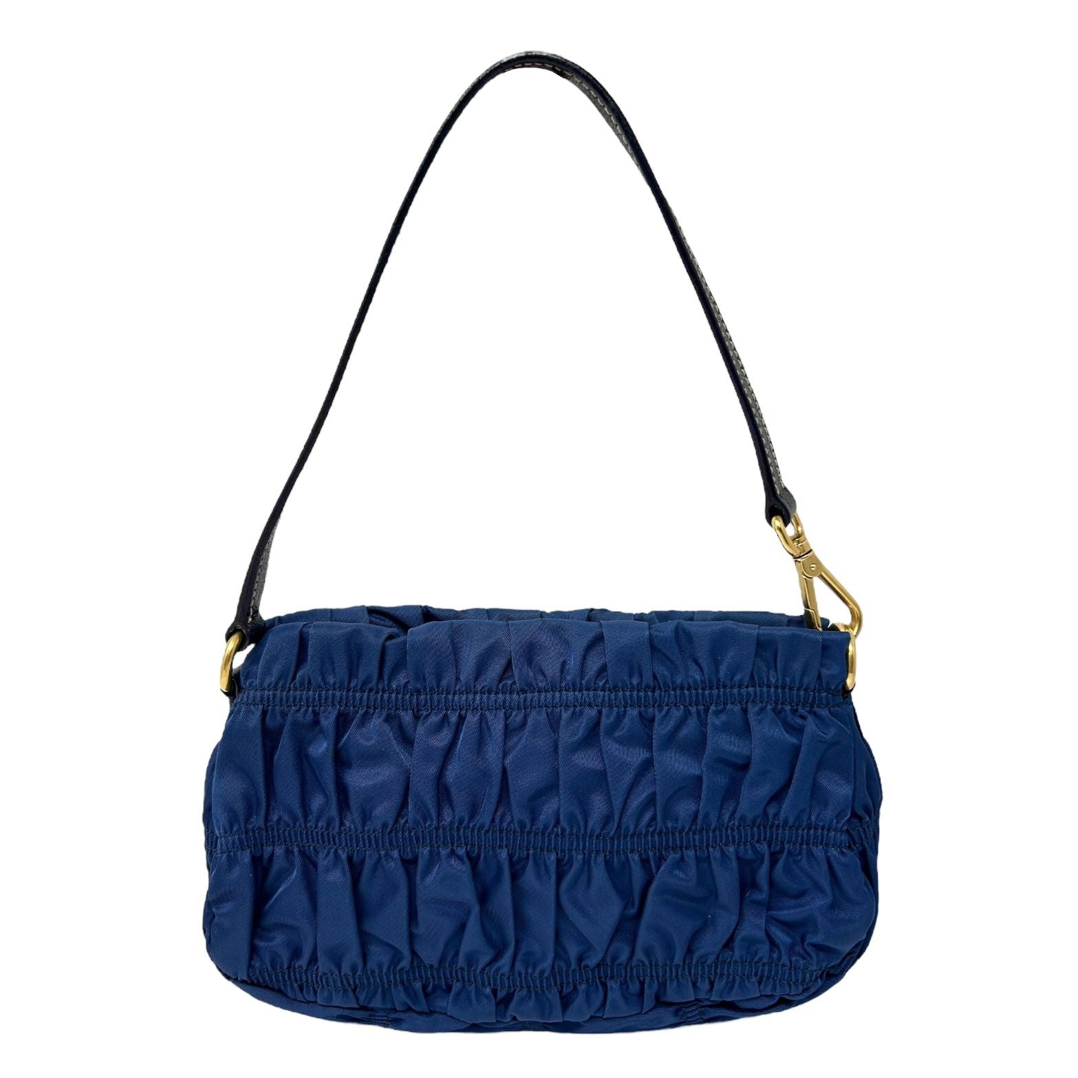 Prada Blue Nylon Shoulder Bag