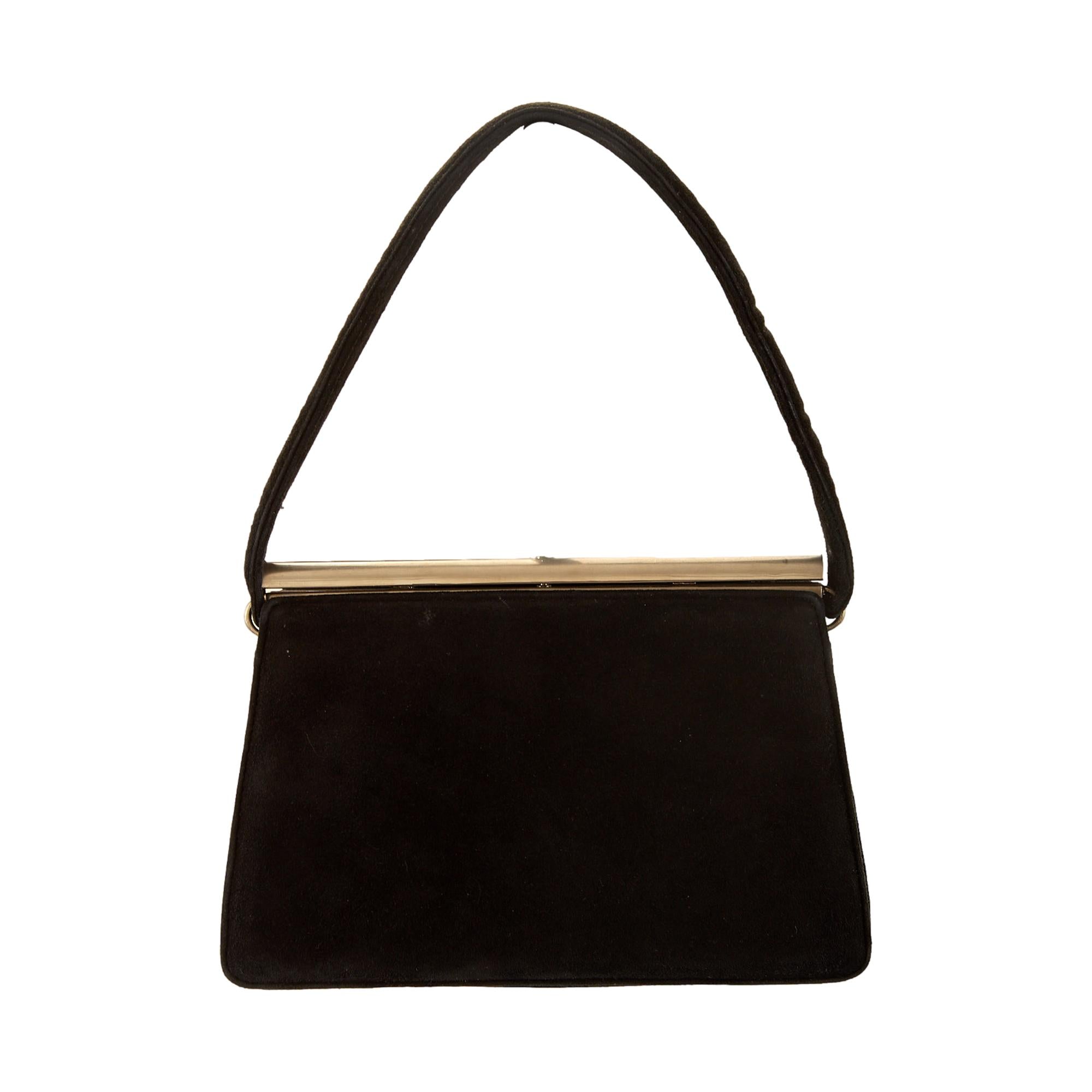 Bottega Veneta Black Embroidered Suede Bag