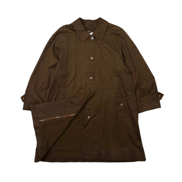 Chanel Brown Logo Button Trench Coat