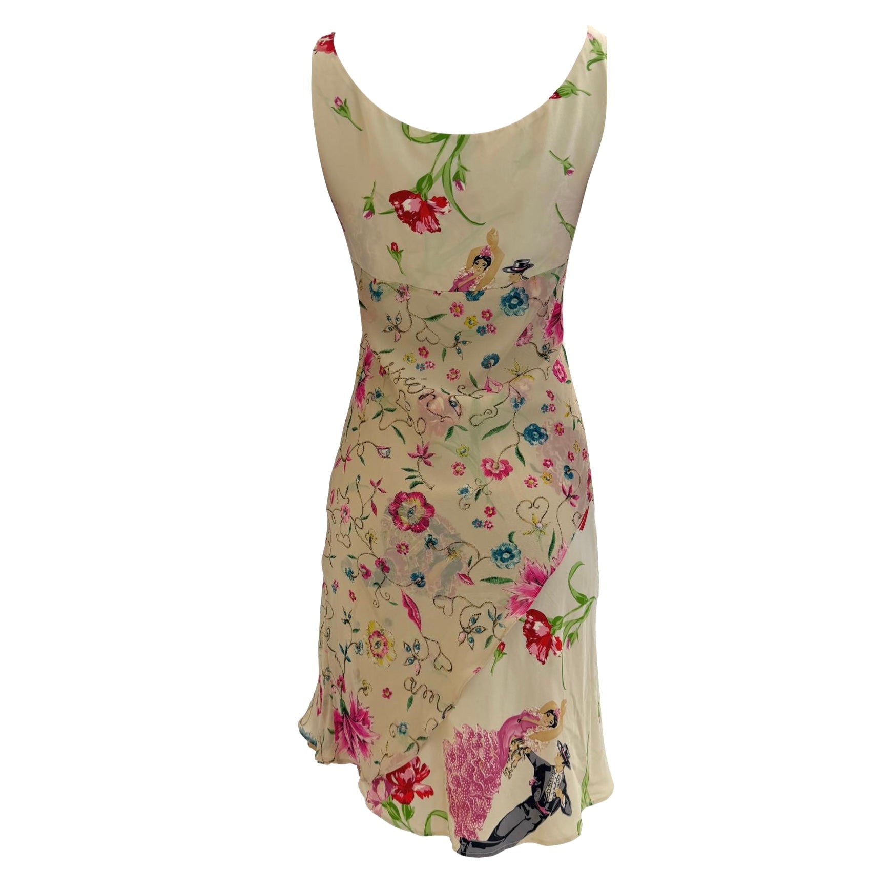 Moschino Ivory Floral Dancer Dress