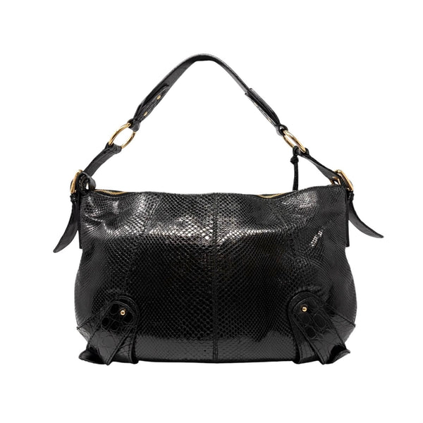 Dolce & Gabbana Black Embossed Shoulder Bag