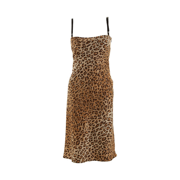 Dolce & Gabbana Silk Cheetah Print Dress