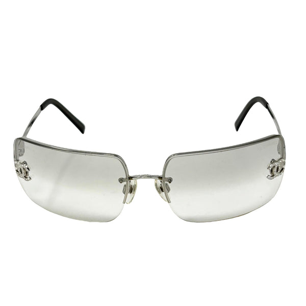 Chanel Clear Rhinestone Rimless Sunglasses – Treasures of NYC
