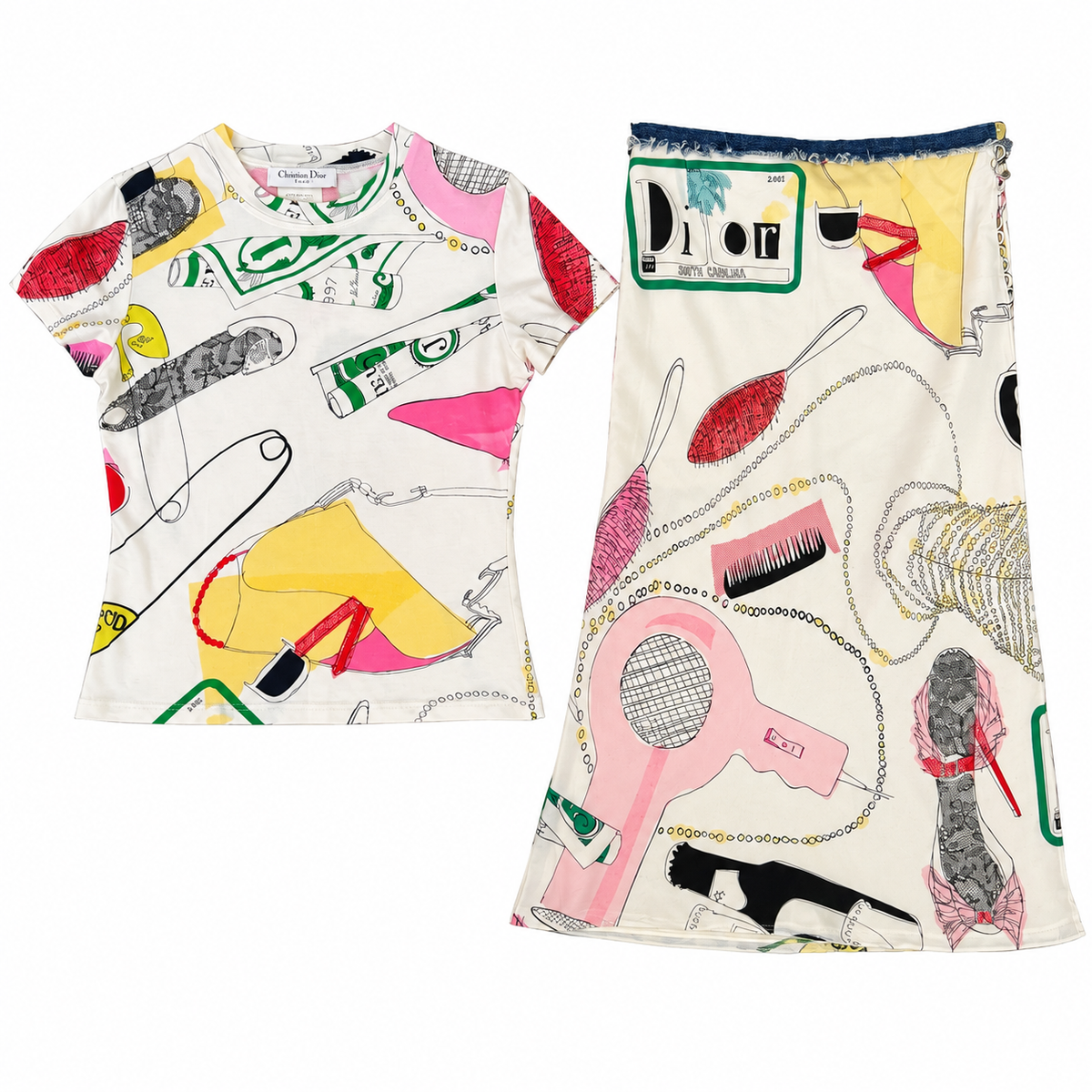 Dior 2001 Print Skirt Set