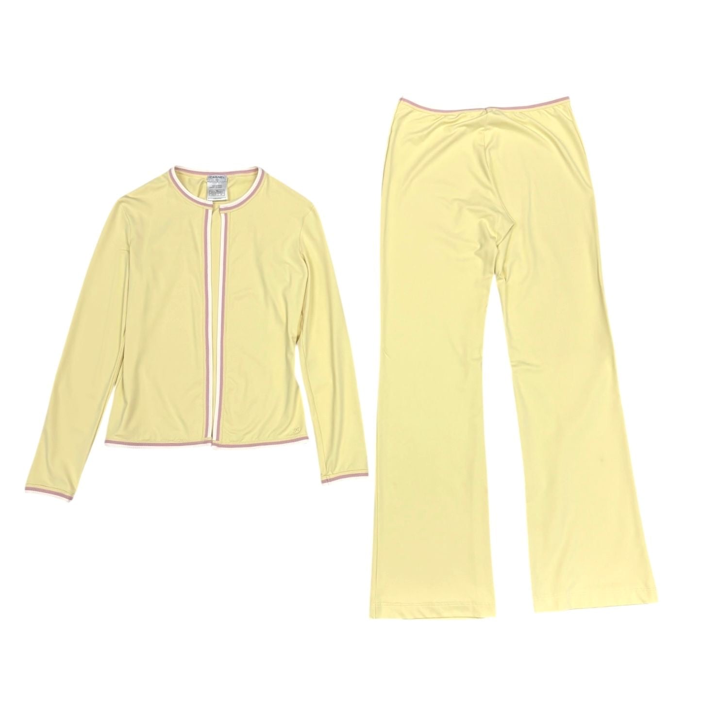 Chanel Yellow Stretch Logo Set