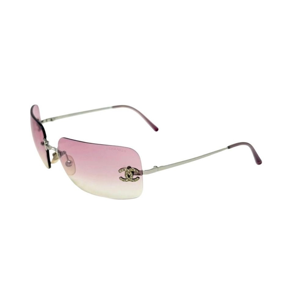 Chanel Hot Pink Rhinestone Sunglasses