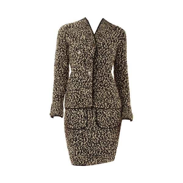 Chanel Black White Tweed Set