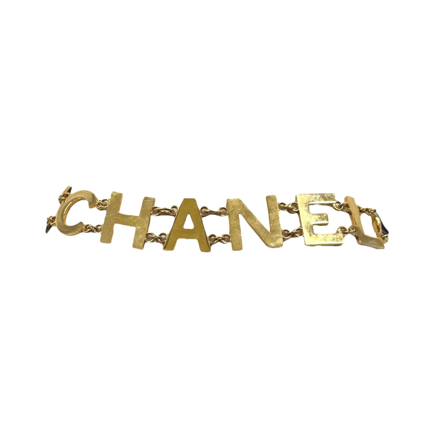 Chanel Gold Jumbo Logo Chain Belt