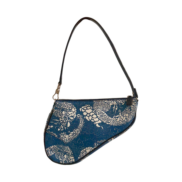 Dior Blue Dragon Mini Saddle Bag