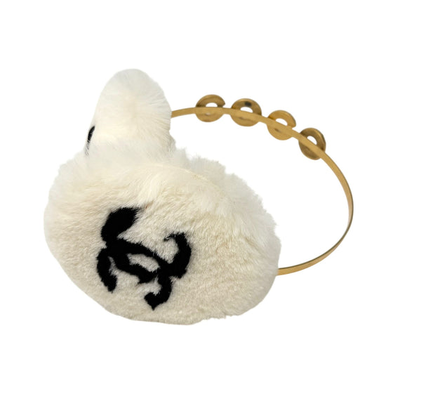 Chanel White Logo Earmuffs