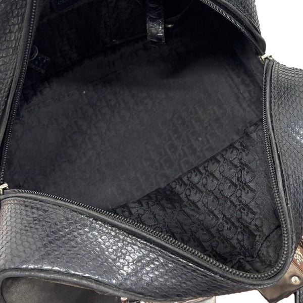 Dior Black Suede Gambler Bag